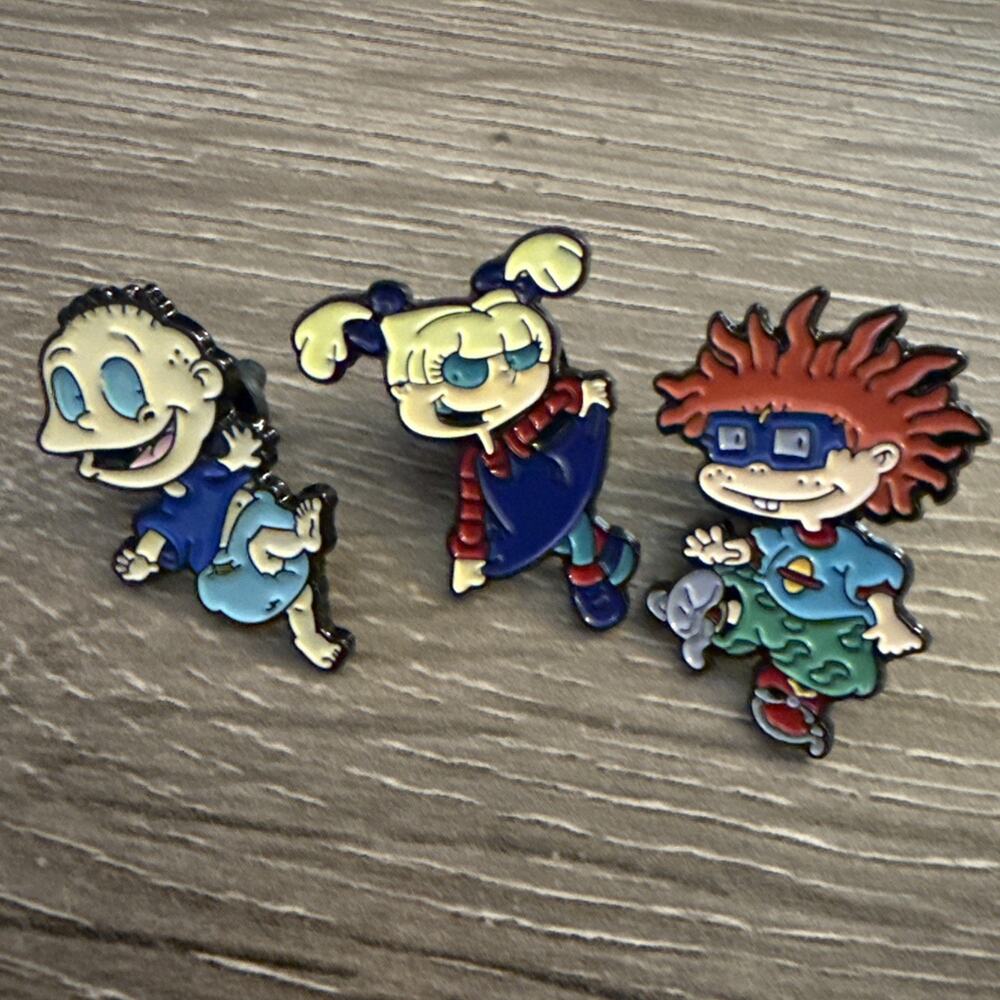 Rugrats 3 Piece Anime Movie Enamel Metal Pin Collectible